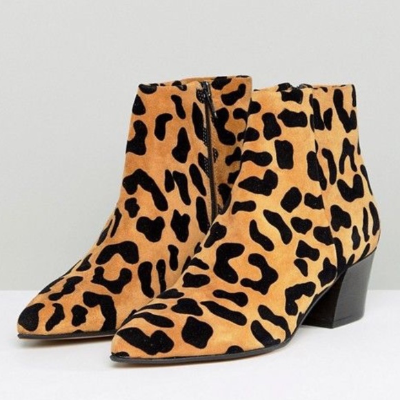 ASOS Office Aruba leopard print boots - Picture 1 of 11